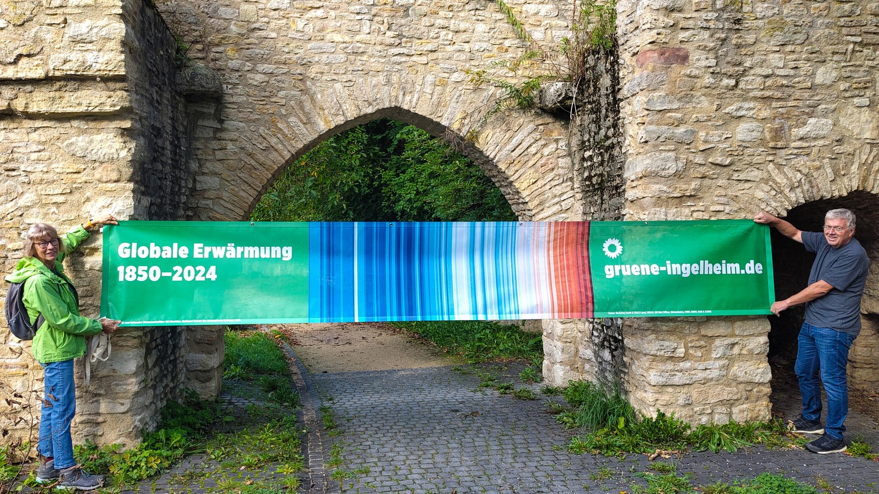 Banner Warming Stripes